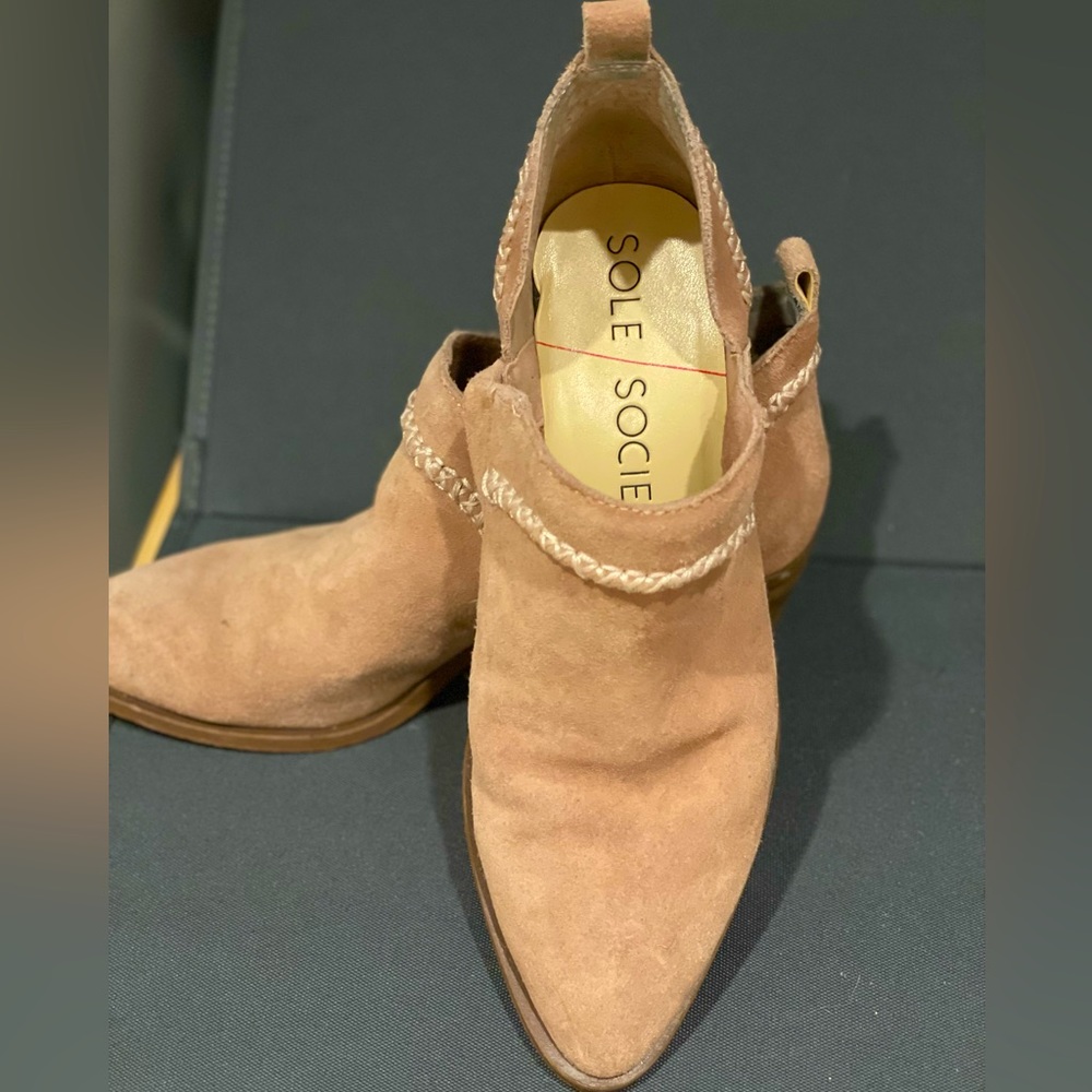Pink Suede SOLE SOCIETY Booties